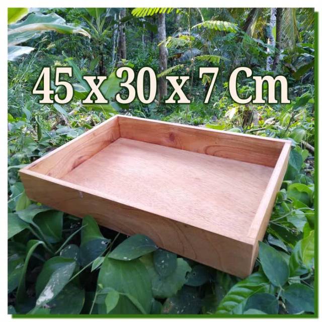 Wooden Tray 45x30x7 cm Nampan kayu kotak seserahan storage box