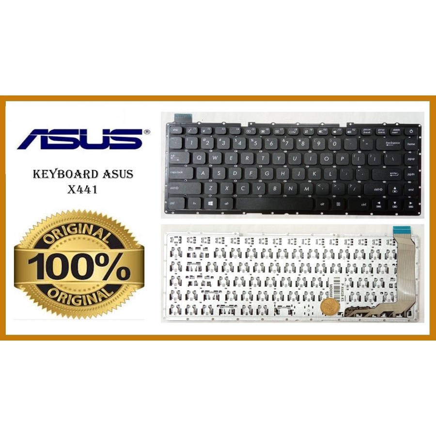 Keyboard Asus X441 X441S X441U A441 X44S Black Tombol Power Original Garansi