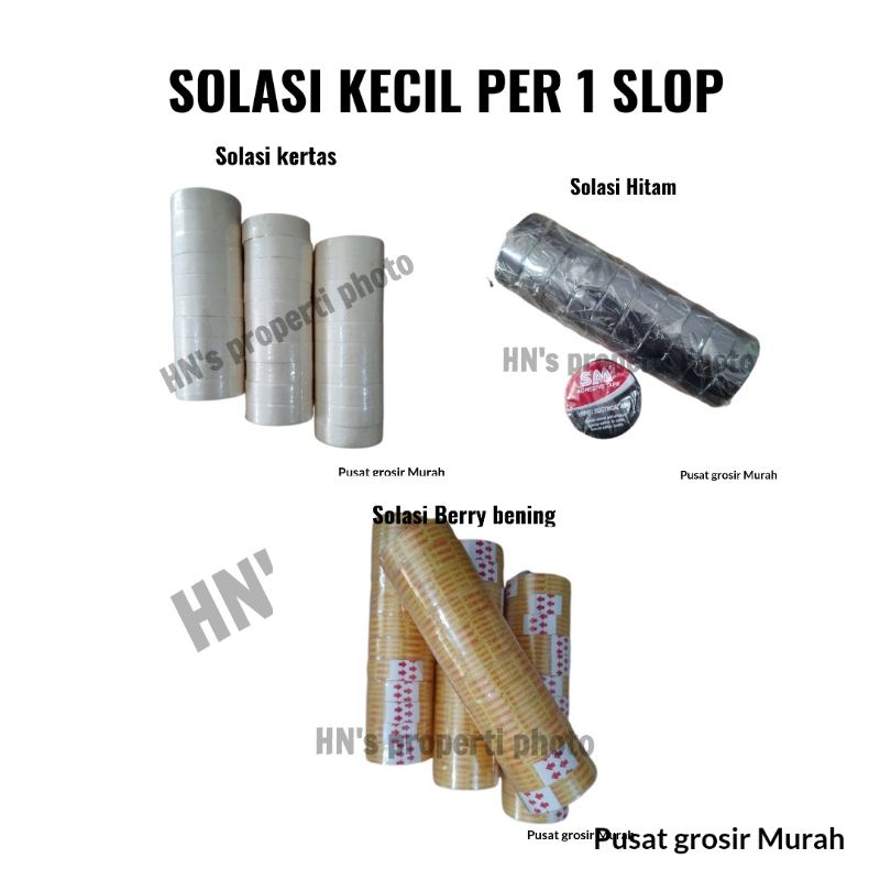 (10pcs) solasi isolasi kertas dan hitam per slop grosir