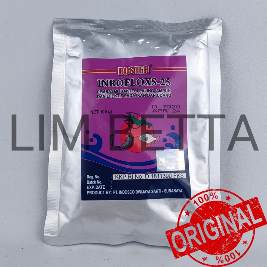 (SERBUK) BOSTER INROFLOXS 25% 100 GRAM / ANTIBIOTIK ENRO BUBUK