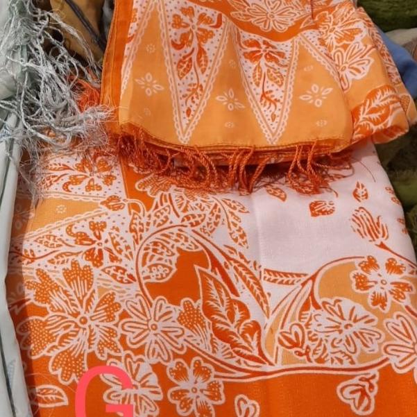 Set kain sarung kebaya + selendang rumbai 2in1 (5 varian)