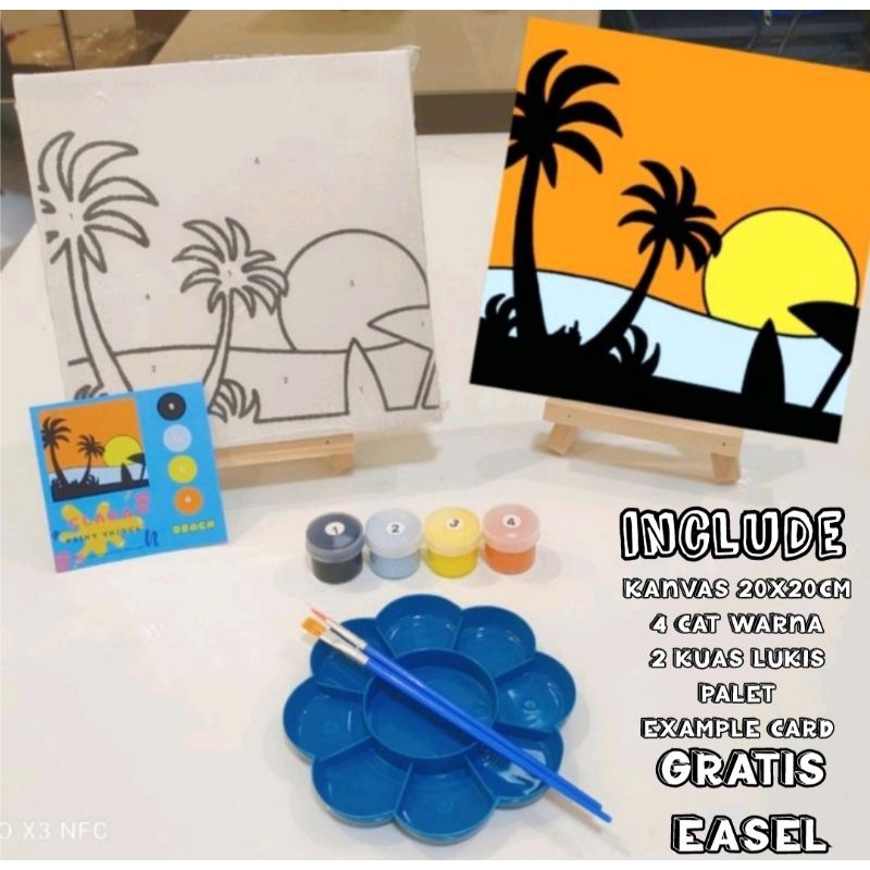

Paint by number kanvas 20x20cm pantai