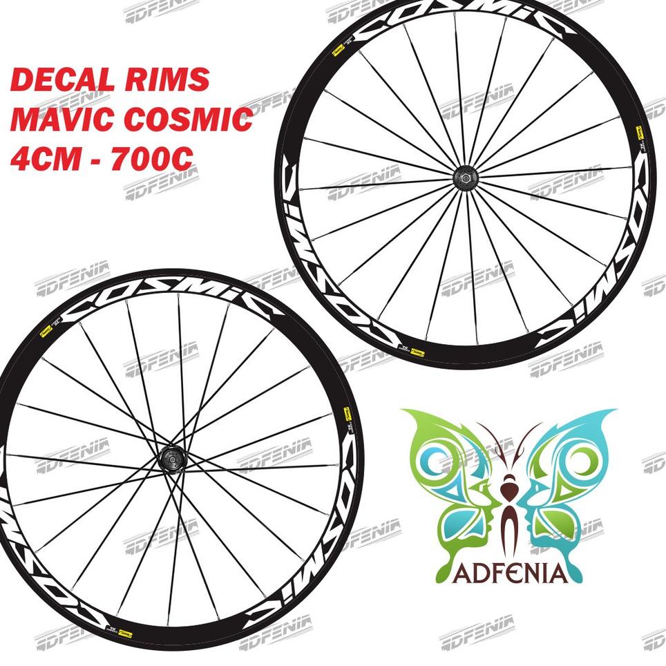 [KODE 8P6AJ] Stiker Mavic Cosmic SL lebar 3 cm Sticker Decal Rims Velg Roadbike Fixedgear 700c