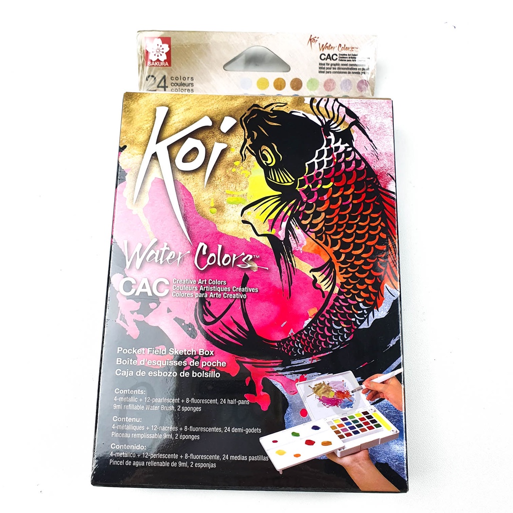 

Sakura Koi Watercolor Set 24 Cac Metallic - Pearlescent - Fluorescent