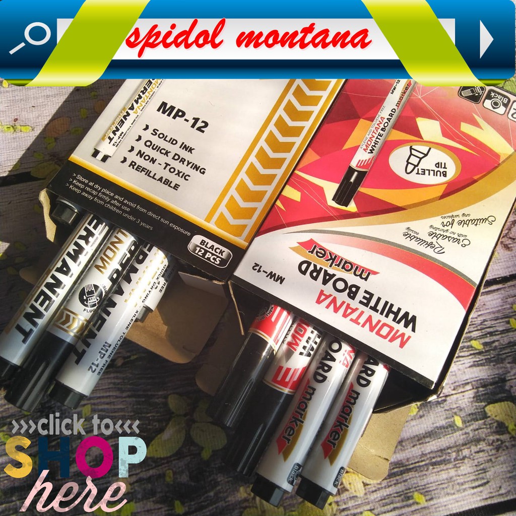 

Promo 3 Pcs Spidol White Board Merker Permanent Marker Montana Murah (3pcs)