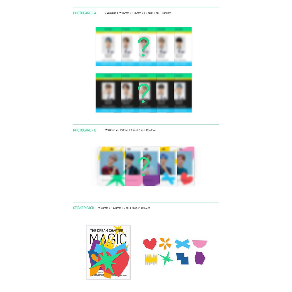 TXT (TOMORROW x TOGETHER) ALBUM - THE DREAM CHAPTER : MAGIC [CD] (+All Package + Preorder Poster)