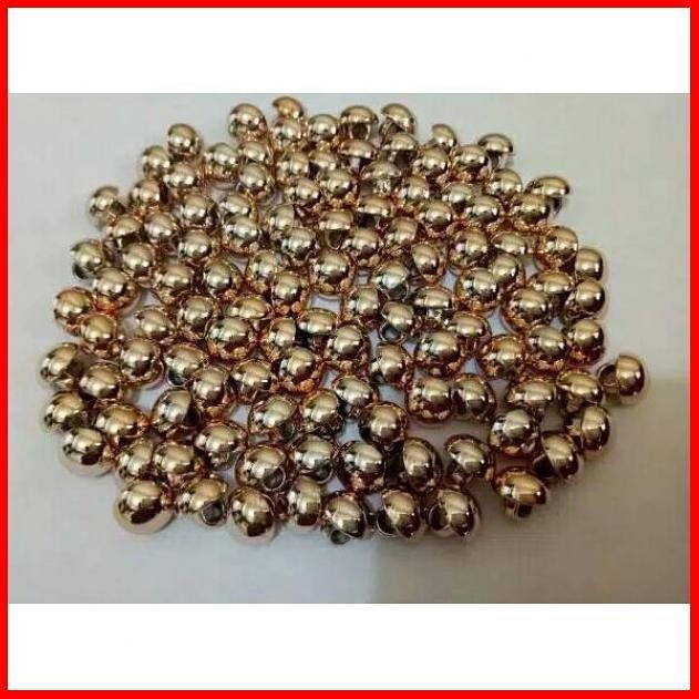 Kancing Baju Jamur Emas Polos Timbul 13mm isi 100pcs