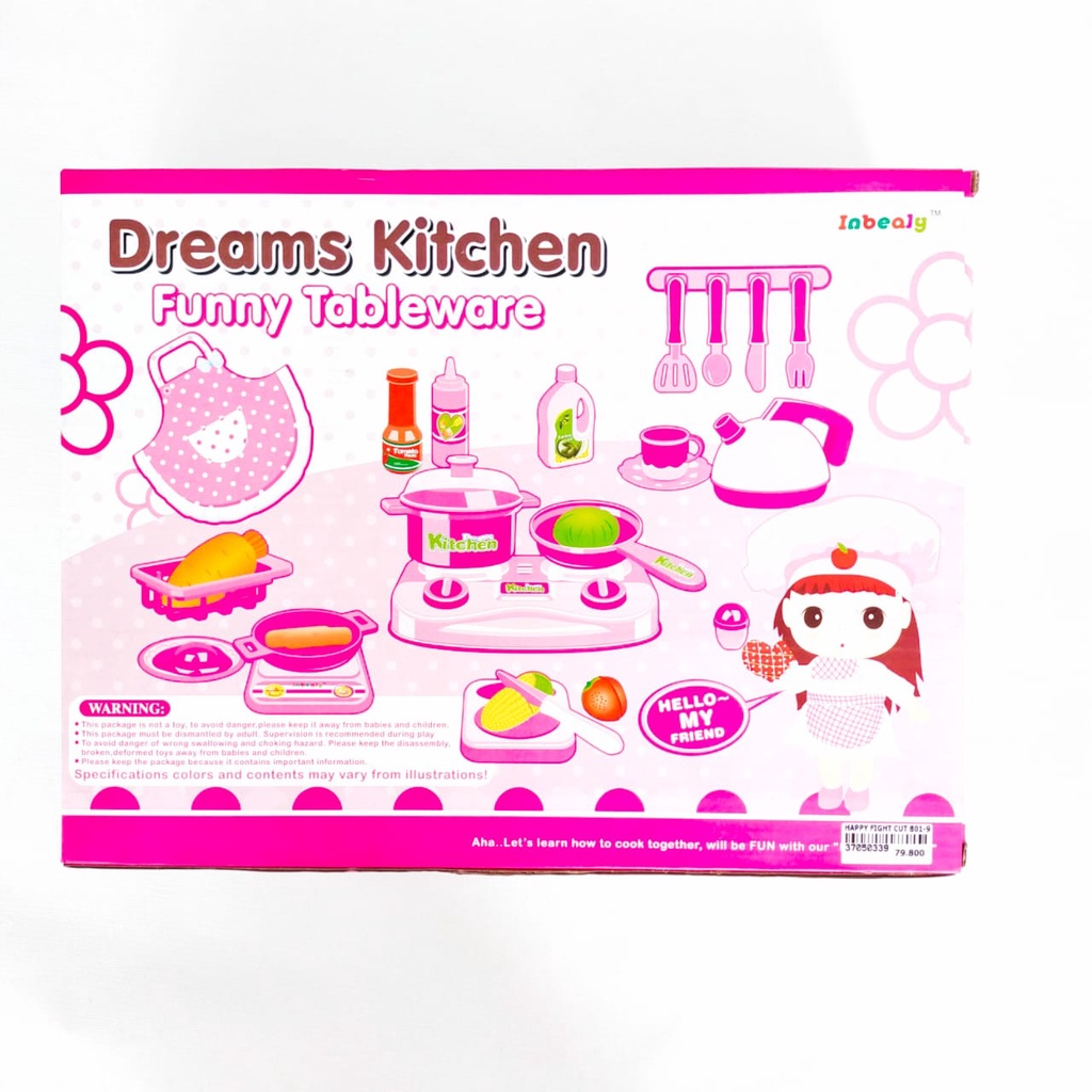 Mainan Anak Perempuan Potong Buah dan Sayur/ Mainan Masak-Masakan Dreams Kitchen Mainan Anak Belofty Toys