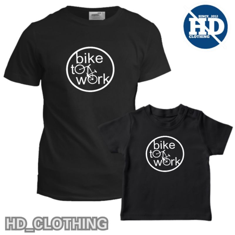 kaos sepeda bike to work anak dan dewasa