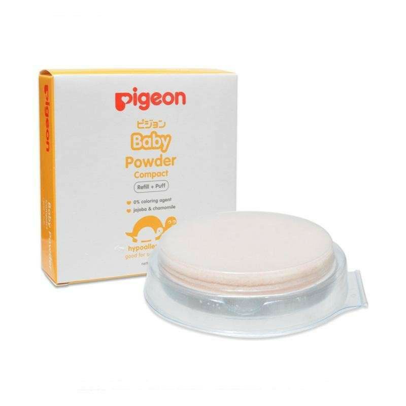 Pigeon boby Powder Compact  Reffil + Puff 45Gr / bedak padat bayi