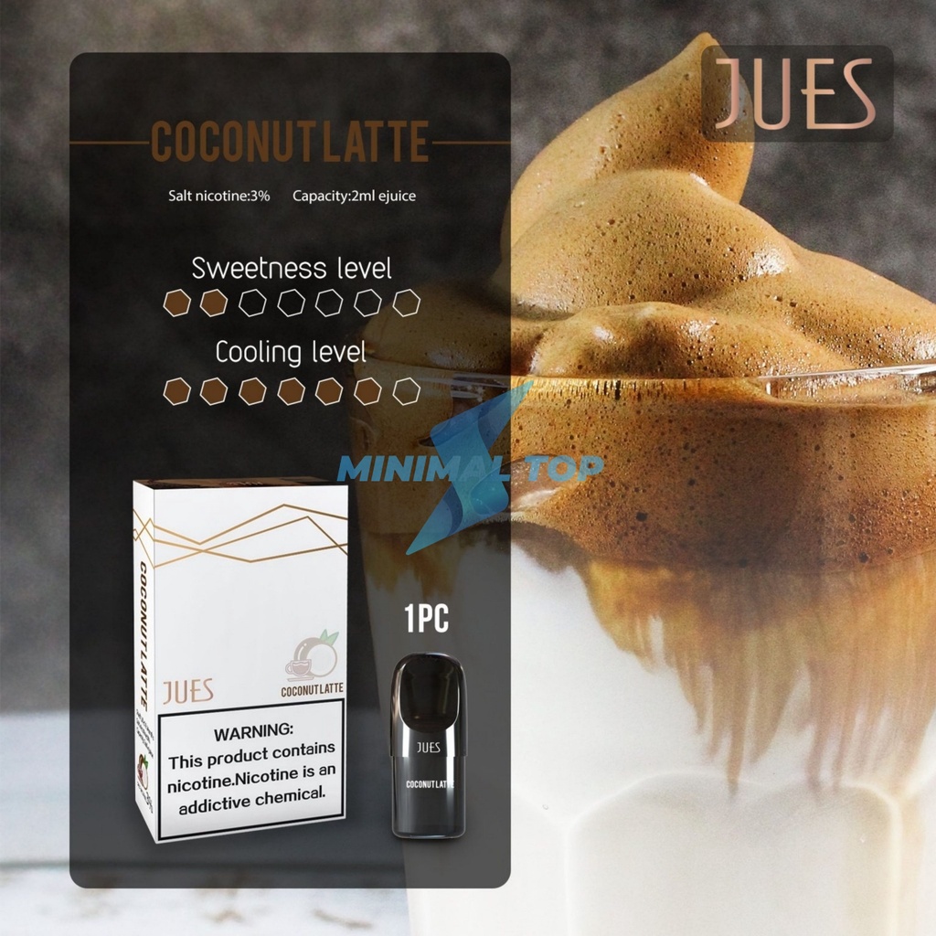 JUES Pods Pro Coconut Latte (Cocok dengan Relx Infinity Essential Phantom)