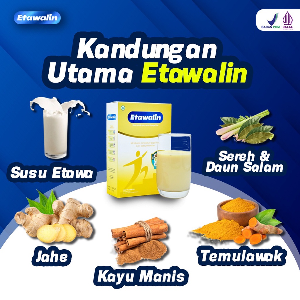 Etawalin Paket 2 Box Susu Kambing Etawa - Susu Anti Asam Urat Rematik Reumatik Nyeri Sendi Pengapuran Sendi Tingkatkan Kepadatan &amp; Kesehatan Cegah &amp; Atasi Osteoporosis