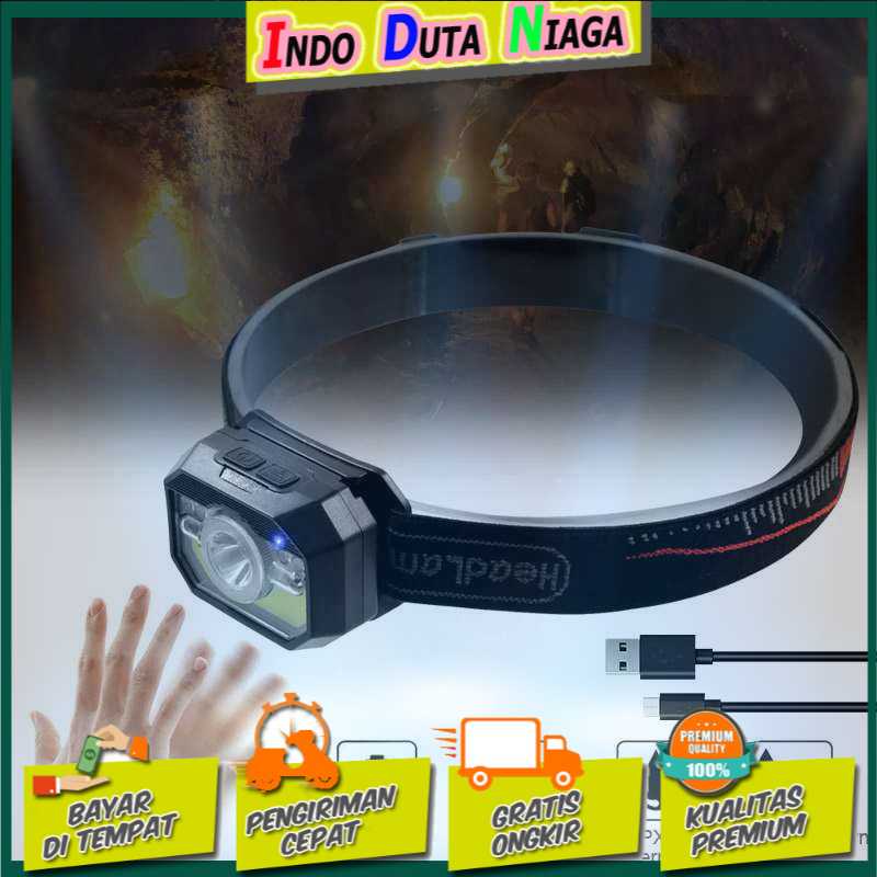 IDN TOOLS - Pocketman Senter LED Kepala Headlamp Waterproof XPG + COB - LH-K28