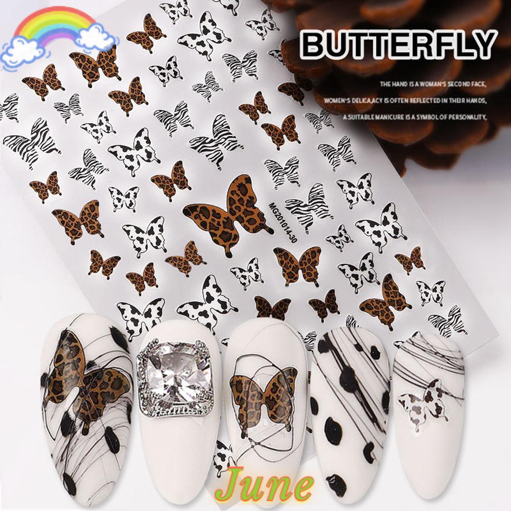 Download June 1 Sheet New Butterfly Diy Manicure Colorful Blue Black Nail Sticker 3d Butterflies Lace Adhesive Decals Nail Art Decorations Leopard Shopee Indonesia