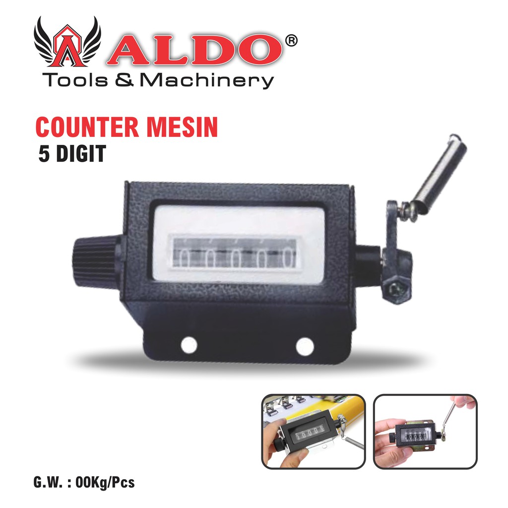 Counter Mesin 5 Digit Merk Aldo