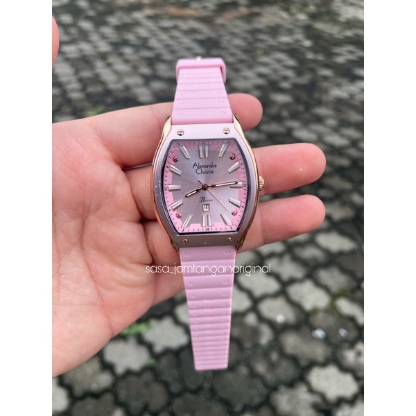 Jam Tangan Alexandre Christie Ac 2941 Original Pink Wanita