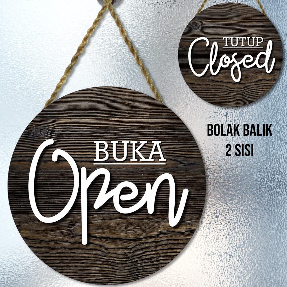 Terbaik Open closed sign, papan gantungan buka tutup toko