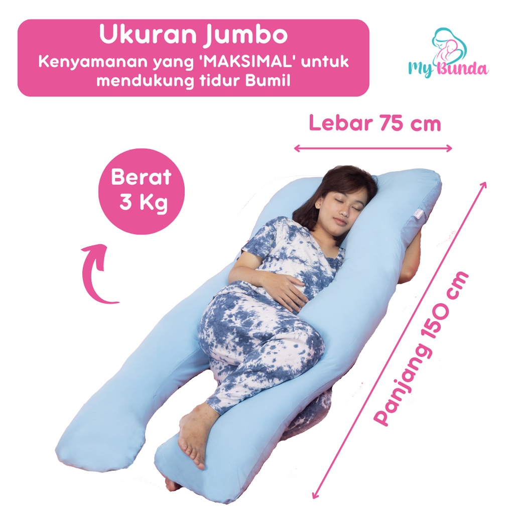 Bantal Bumil dan Menyusui untuk Kasur Ibu Hamil Jenis Bantal Hamil Jumbo Premium dengan Desain Bantal Ibu Hamil Tidur Jumbo yang Sangat Nyaman untuk Jadi Guling Ibu Hamil - Motif BB07