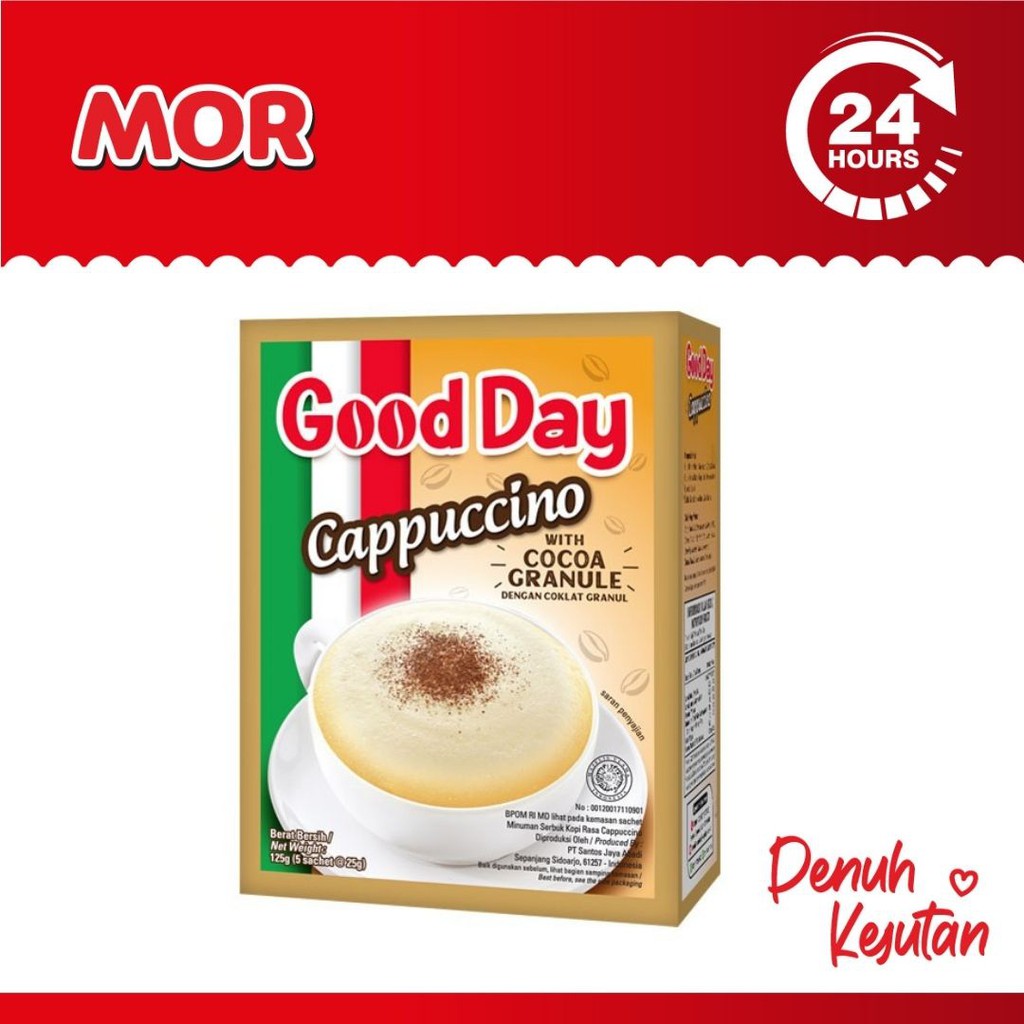 

GOOD DAY Cappucino Cocoa Granule Kopi Coklat Granul Box 5s x 25 gr