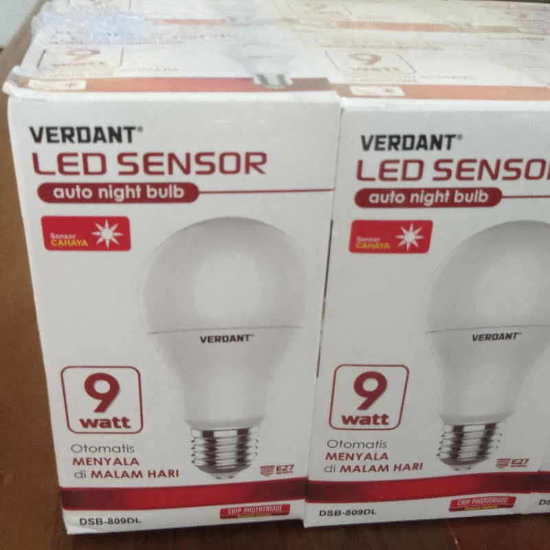 Lampu LED Sensor Cahaya 9W / 11W VERDANT Garansi 1 Tahun SNI - Putih 6500K