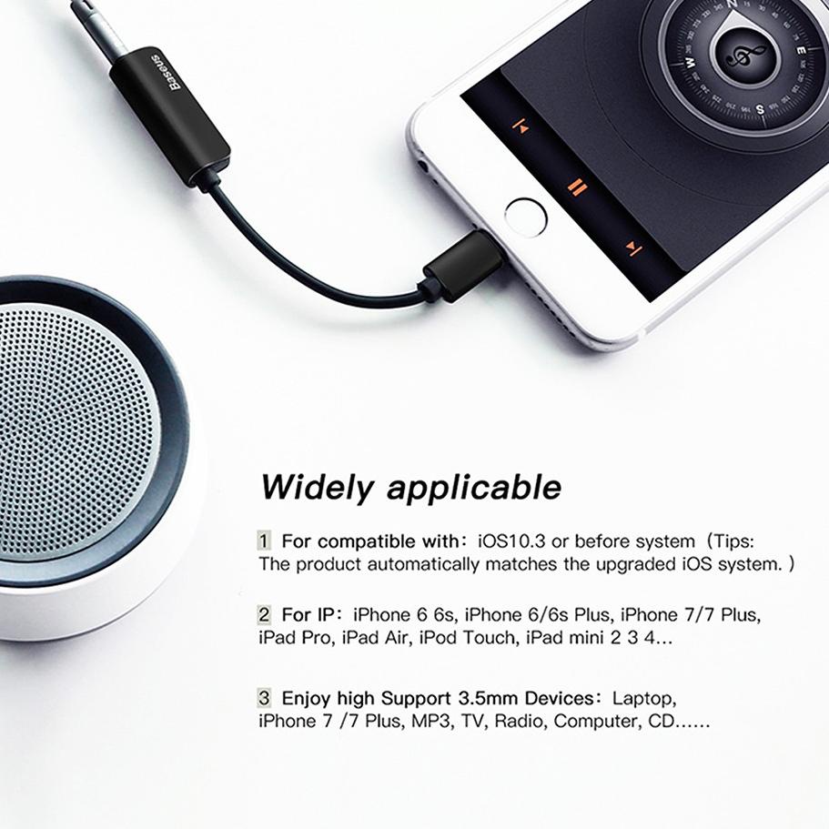 〈〈GRO⚡IR〉〉 Baseus L32 Audio Cable Converter Lightning Male To 3.5mm+Ip Female Adapter harga bersaing