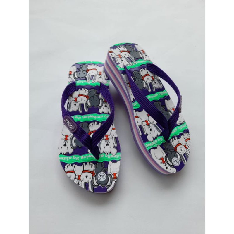 sandal wedges anak lapis ac beruang and friend gaya korea terbaru