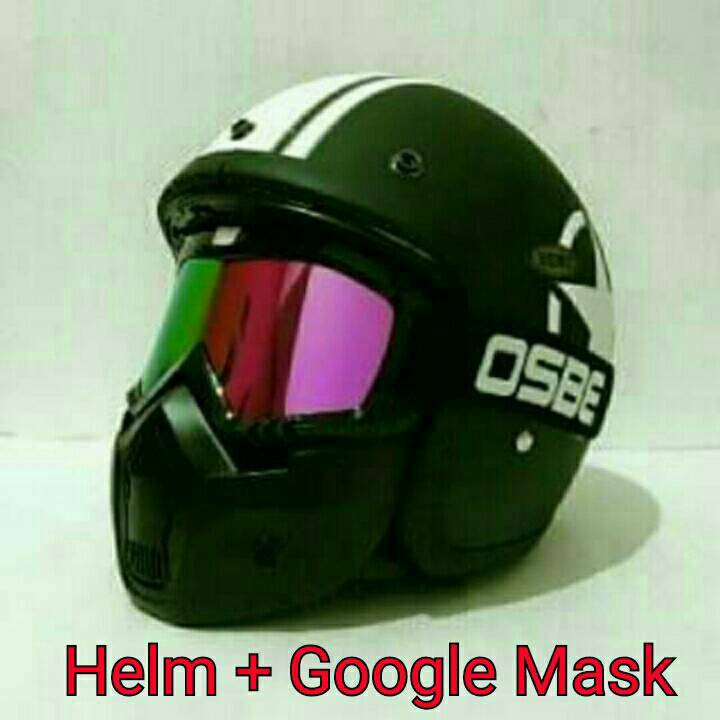 HM-1711 Helm Bogo + Google Masker Murah