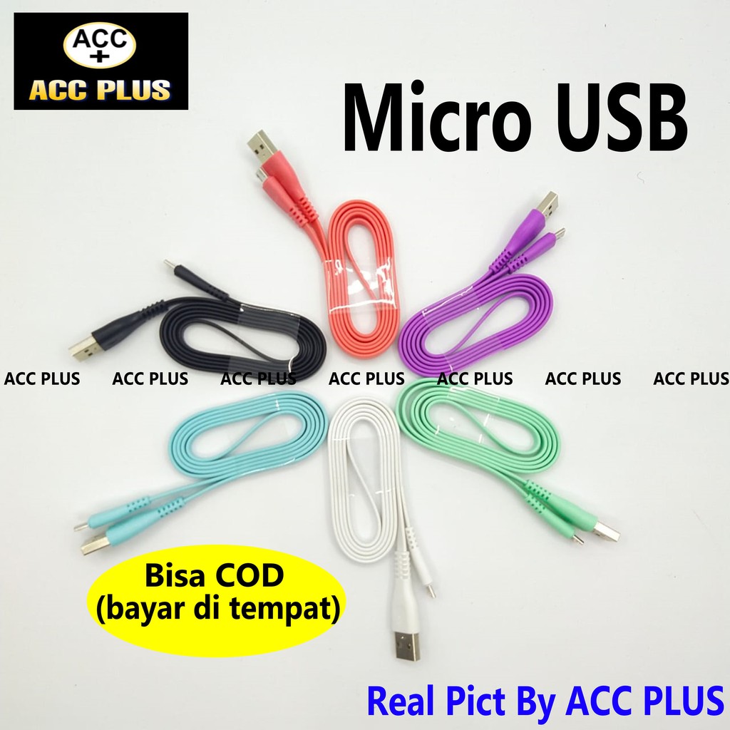 KABEL DATA KABEL CHARGER 2.1A MICRO USB LIGHTNING TYPE C KABEL GEPENG FAST CHARGING GOOD QUALITY
