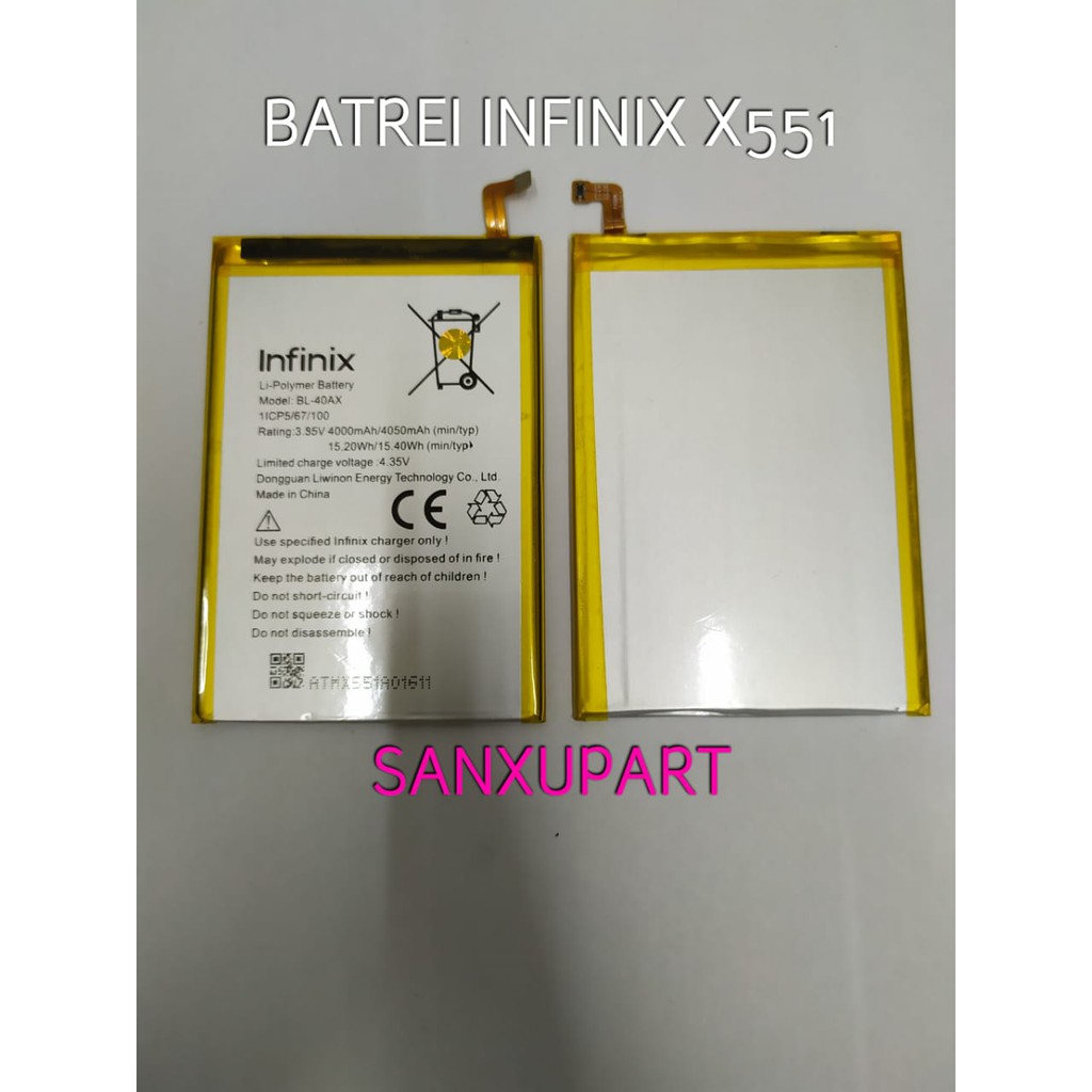 BAT BATRE BATERAI BATERE INFINIX X551 BL-40AX ORIGINAL