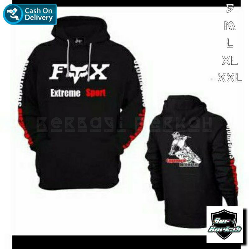 Jaket Hoodie Supermoto Fox | Hoodie Supermoto Indonesia Extreme Sport | Jaket Supermoto Motocros