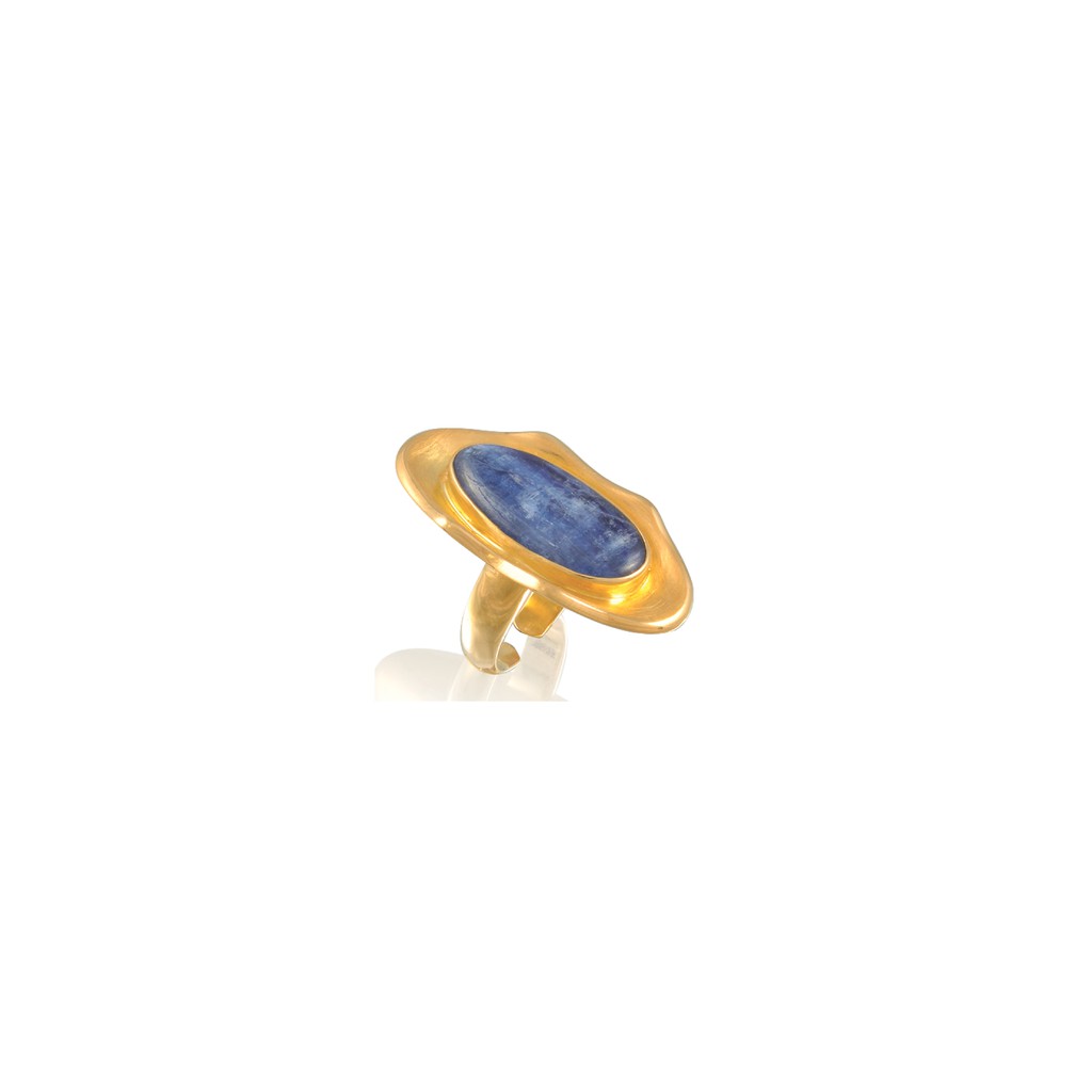 Gold Sterling Silver with Gold Plated Kyanite Stone Ring