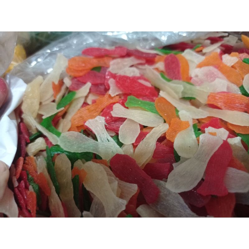 

kerupuk snack bawang bentuk ikan /kerupuk warna warni/capnuridimensi/kerupuksebalakmentah