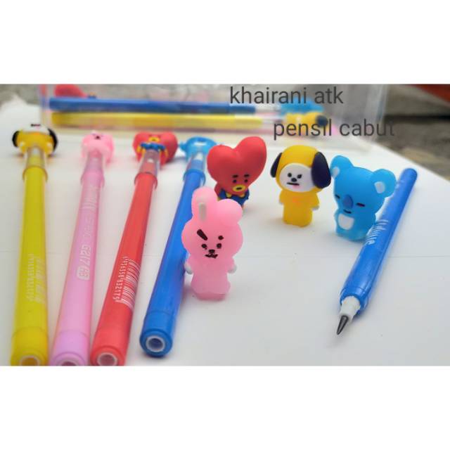 

Pensil cabut kerakter bts isi 12pcs
