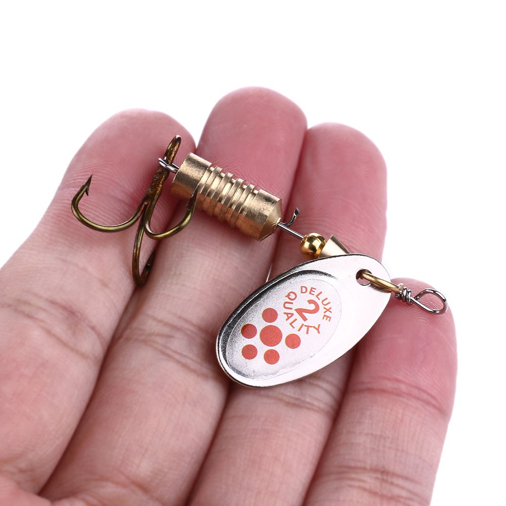 Hengjia 5pcs/lot Umpan Pancing Sendok Spinnerbait Sequin Imitasi 5 Warna Fishing Lure 6.7cm / 7.3g Metal Bait Tackle