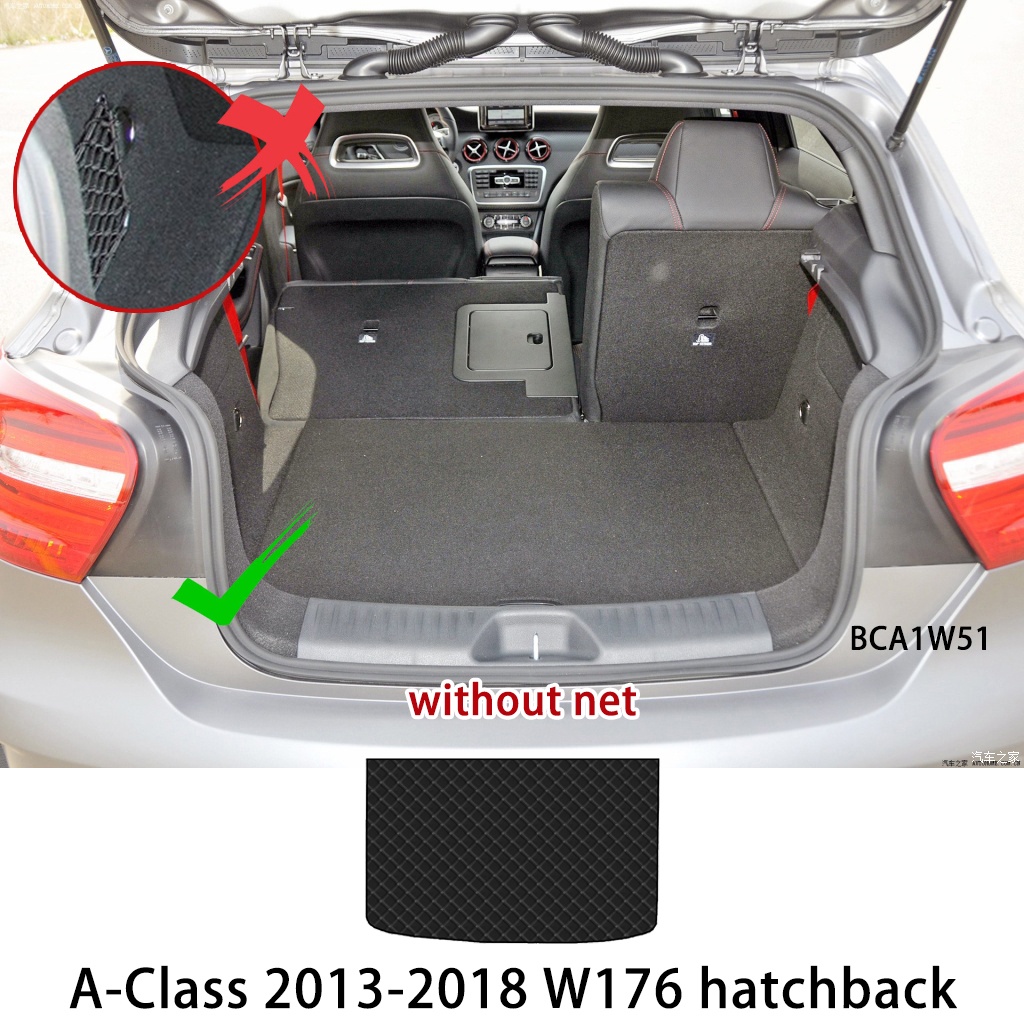 Matras Bagasi Mobil Bahan Kulit Untuk Mercedes Benz A Class 2013-2018 2019 2020 2021