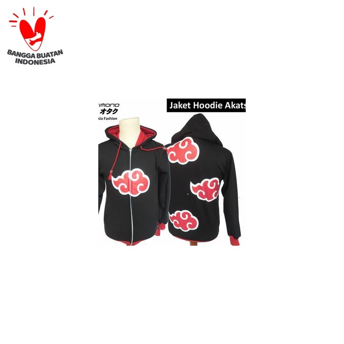 Jaket anime naruto akatsuki - Hitam, XL MURAH Official Naruto Shippuden Remaja Dewasa All Size  O6R0