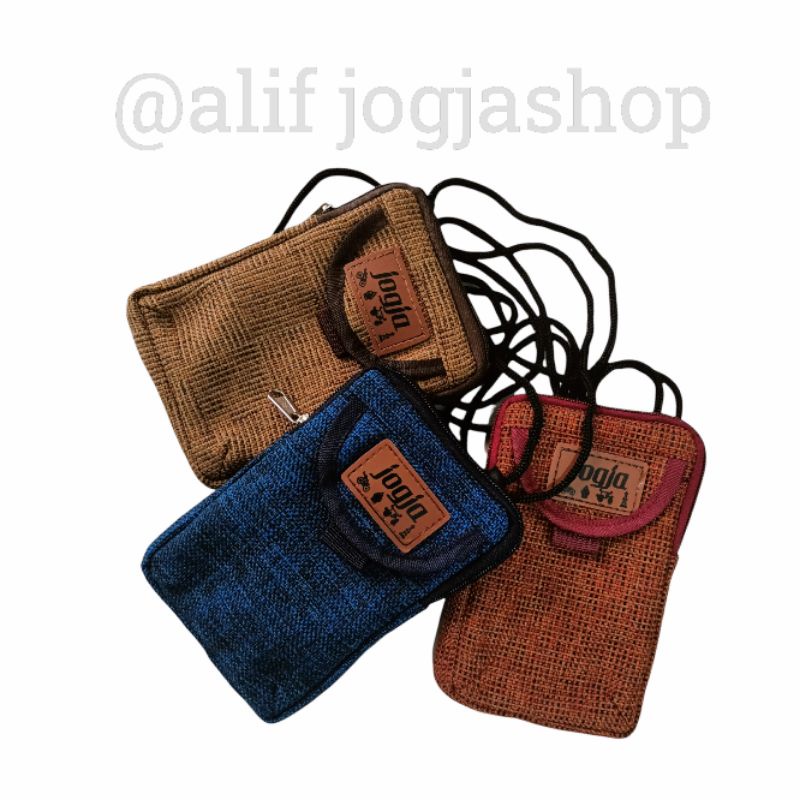 TAS HP SELEMPANG GONI SINTETIS,SELEMPANG PRIA WANITA,SLING BAG GONI PASPORT