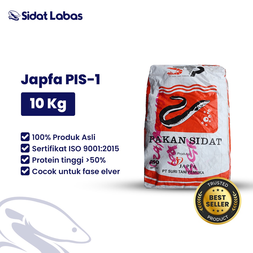 Pakan Ikan Sidat Japfa PIS 1, 10 Kg