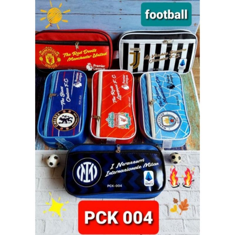 Tempat Pensil / Pencil Case / Tepak Kain Team Sepak  Bola-1