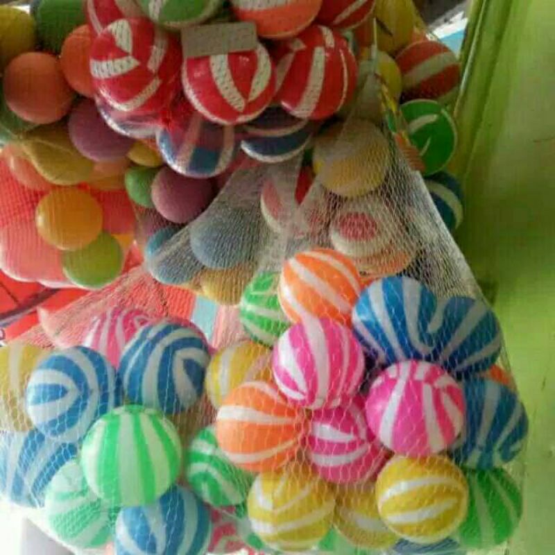 Lorek mandi bola blaster belang warna warni murah bola plastik kecil warna warni bola cerah bola pre