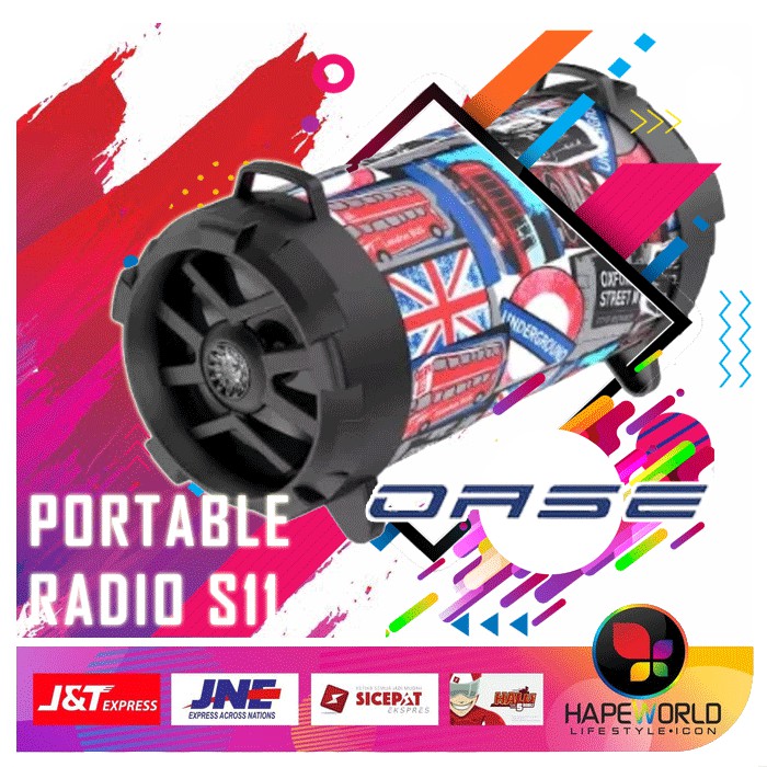 SPEAKER BLUETOOTH | RADIO BERMOTIF KOTA LONDON OASE PORTABLE RADIO VS-B1 (S11)