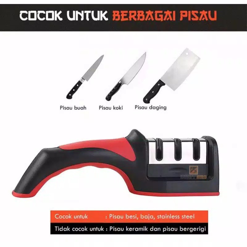 Murmerofficial R384 Pengasah Pisau Alat Penajam Pisau Praktis  Aman Tajam Knife Sharpening Asah