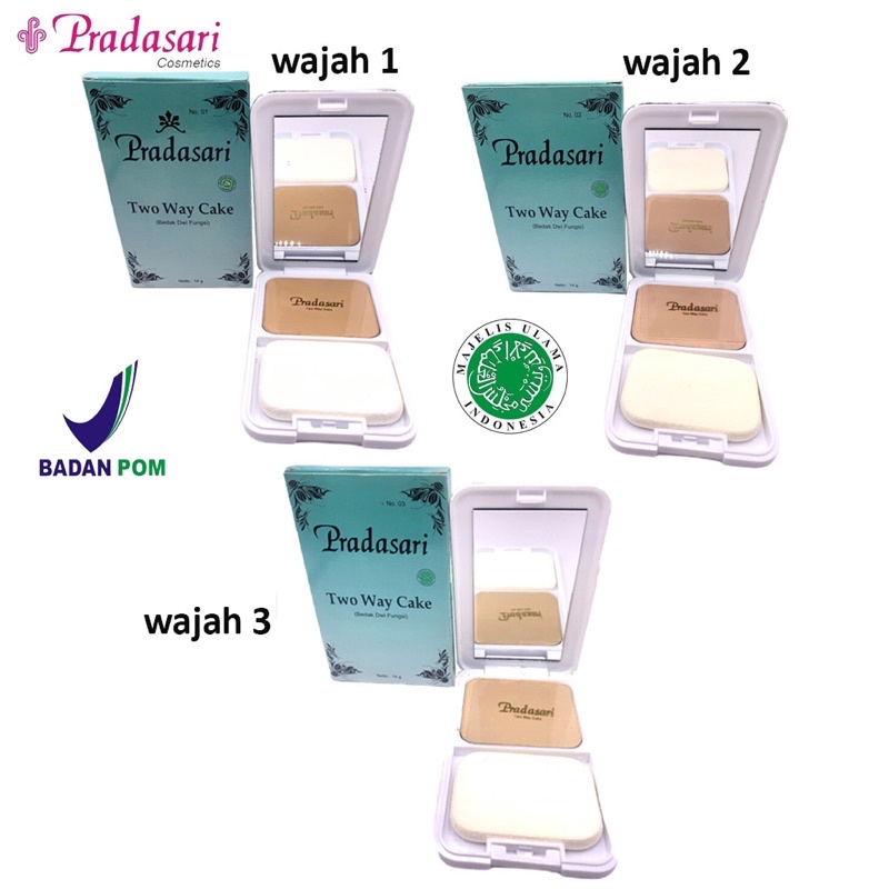 Bedak Wajah Pradasari Two Way Cake 14 gram
