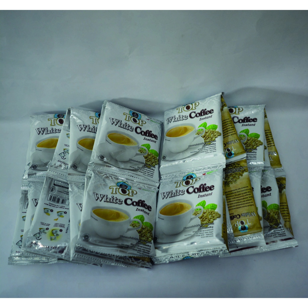 

TOP White Coffe Sachet 21 Gram (Isi 12 Sachet)