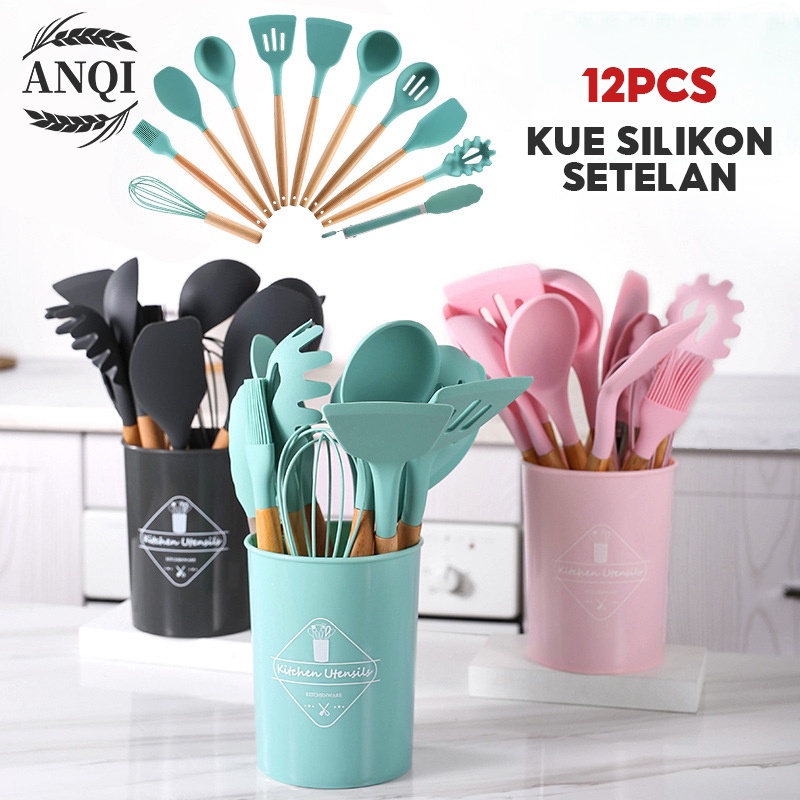 Sutil silikon Spatula Silicone sodet Alat Masak set 12pcs  / VS