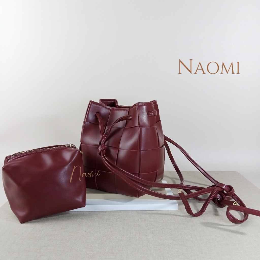 NAOMI - Sabrina Bag Import - Tas Sling Bag Long Strap - Shoulder Bag - Tas Handbag Formal Kerja Wanita Premium Kulit Lembut Harian Daily Sintetis Kekinian PU Sintetis Elegant - tas naomi - naomi bag - women bag