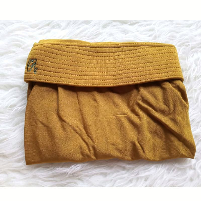JILBAB SIMPLE JERSEY ANNISHA ORI AZZARA-Mustard