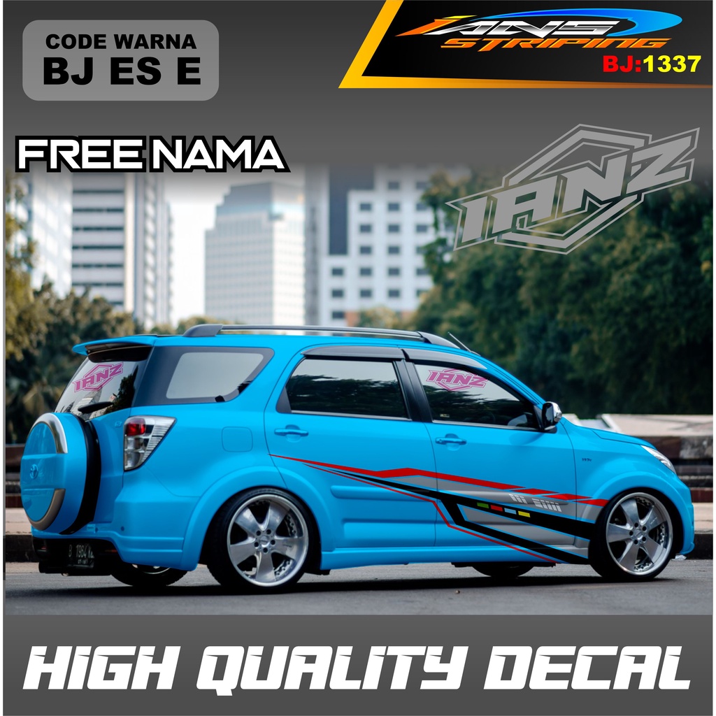 STIKER MOBIL TOYOTA RUSH TERIOS / STIKER MOBIL RACING TERBARU / DECAL STIKER MOBIL AVANZA XENIA INNOVA