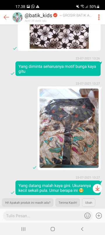Top Blus Batik Anak Berkerah Putih Cream Unik Mixing Lengan Bagus Cantik Simple Dan Nyaman Dipakai