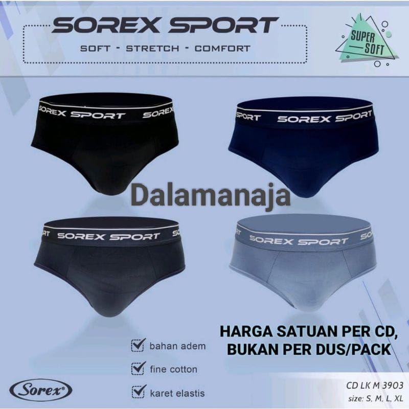 SOREX man Brief Cd Pria LK 3903 CD bahan Super Soft Nyaman di Pakainya